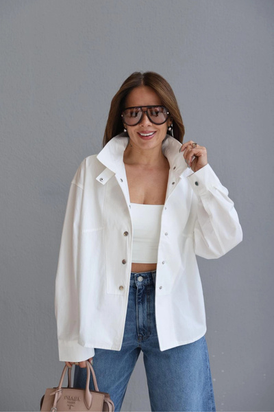 Purple by Banu Beyaz Dik Yaka Ceket