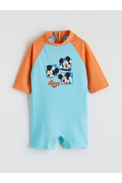 LC Waikiki LCW ACCESSORIES Kısa Kollu Mickey Mouse Baskılı Erkek Bebek Tulum ...
