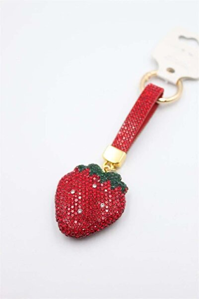 MENESSA Stony strawberry keychain - red