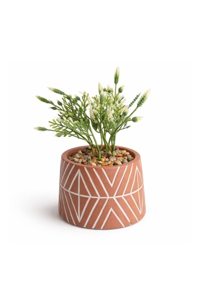 Koopman Plantă artificială decorativă de 16 cm într-o ghiveci ceramică roz cu...