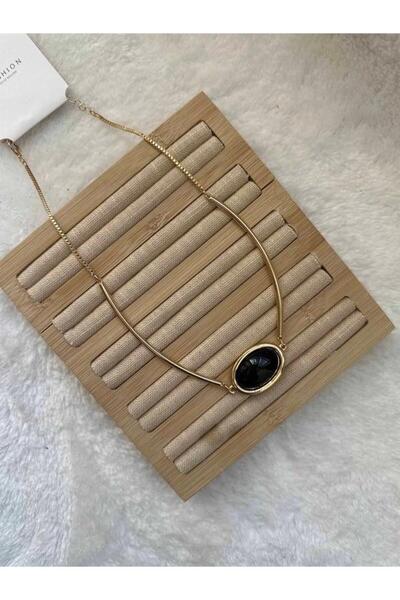 MENESSA Stone necklace - brown