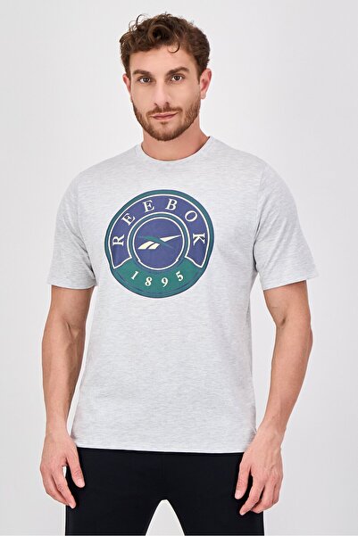 Reebok Men Sportswear Fit Short Sleeve Outdoor T-Shirt, Grey