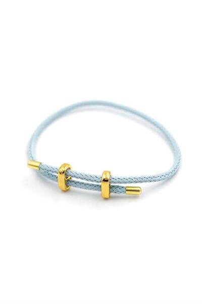MENESSA Straw bracelet - light blue