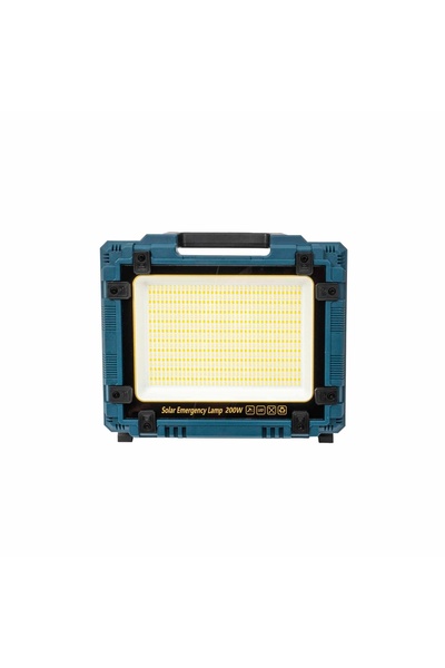 FOXMAG24 Προβολέας LED με ηλιακή και USB φόρτιση, 200W, ενσωματωμένο και αποσ...