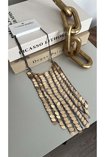 MENESSA Sequin Necklace - Gold