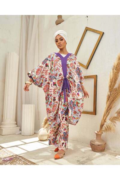 Nodika Violet Floral Suit