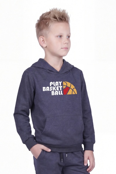 panios kids Μπλούζα καγκουρό για αγόρια με τσέπες καγκουρό και λεπτομέρεια στ...