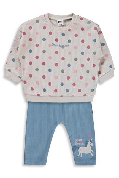 Civil Baby Puan Empirme 6-18 Ay Takım - Bej