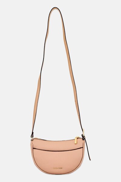 Anne Klein Women Hardware Logo Cross Body Bag, Tan