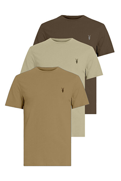 Erkek 3lü %100 Pamuk Standart Kalıp Basic Relaxed T-Shirt