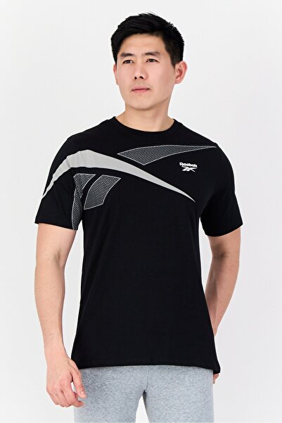 Reebok Men Sportswear Fit Short Sleeve Outdoor T-Shirt, Black