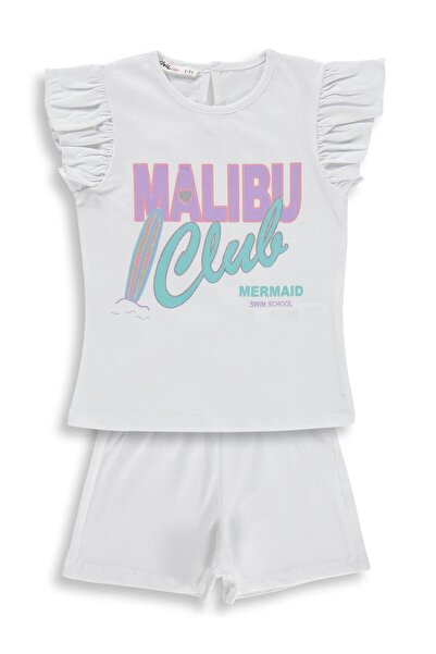 Civil Girls Malibu Printed Shorts Set for 2-5 Years - Off-White