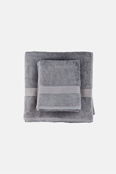 COTTON HOME 4 Pieces Towel Set, Grey