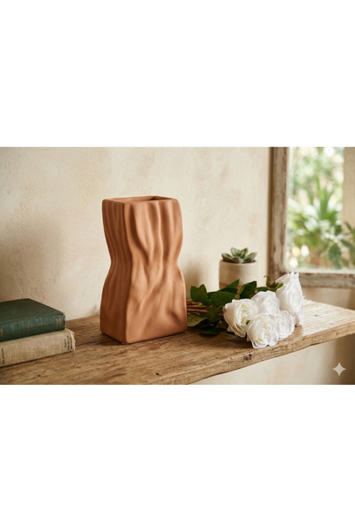 Adeem Orange Ceramic Vase