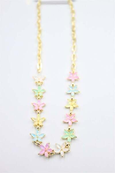 MENESSA Flower necklace - gold
