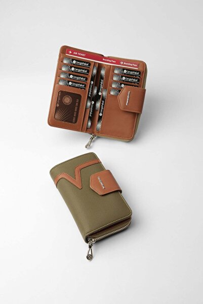 CENGİZ PAKEL Klara Women's Wallet – 65295L - Khaki/Tan