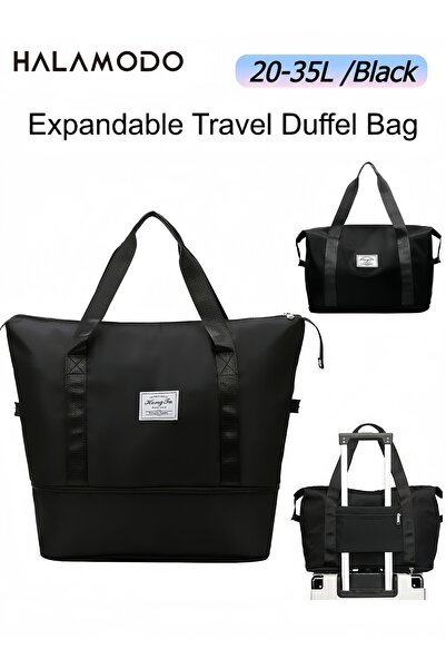 HALAMODO Travel Duffel Bag Waterproof Expandable Weekender Overnight Bag Carr...