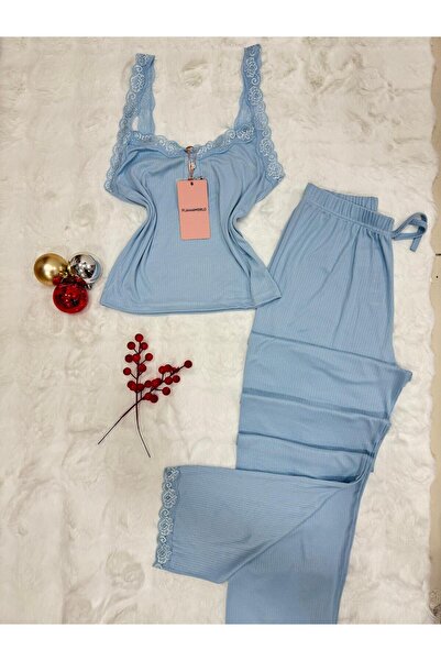 pijamaworld İP ASKILI ALTI UZUN PİJAMA