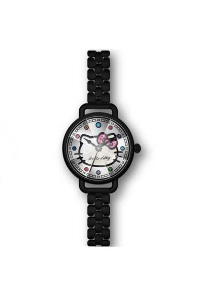 Hello Kitty Women's Watch 18030 Black White Dial