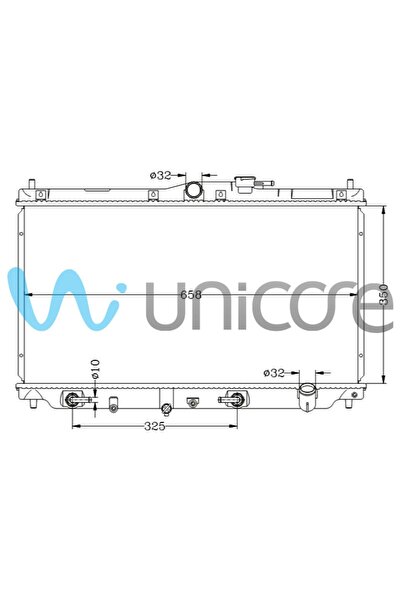 SU RADYATÖRÜ HONDA ACCORD OTOMATİK 1989-1995, ROVER 618, 620 KALINLIK 26mm 350*668*26 / 19010-PT1-90