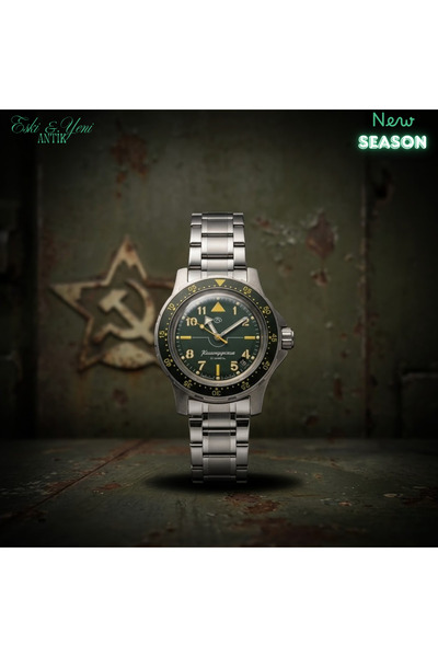 ESKİ YENİ ANTİK Vostok Komandirskie 350751 Automatic Mechanical Watch Black D...