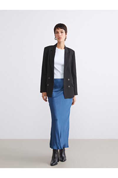 LC Waikiki Fustă evazată din satin, croială A-line, slim fit