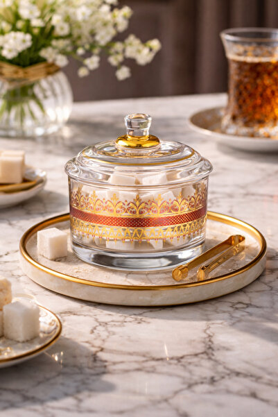 Dania Luxurious Glassware with Gold and Red Engraving - Oriental Luxury with ...