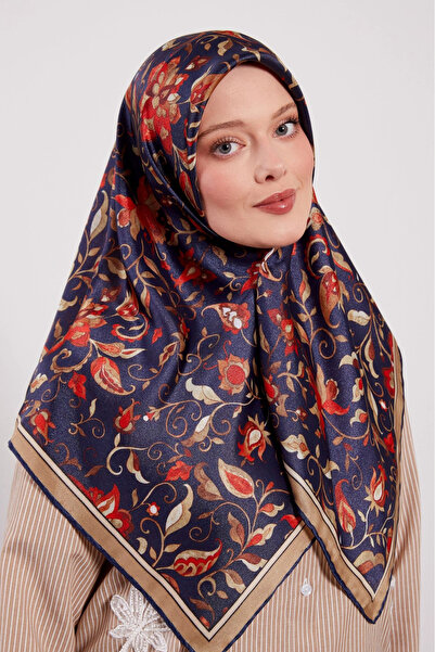 Levidor Crystal Scarf Lalezar Pattern Navy Blue