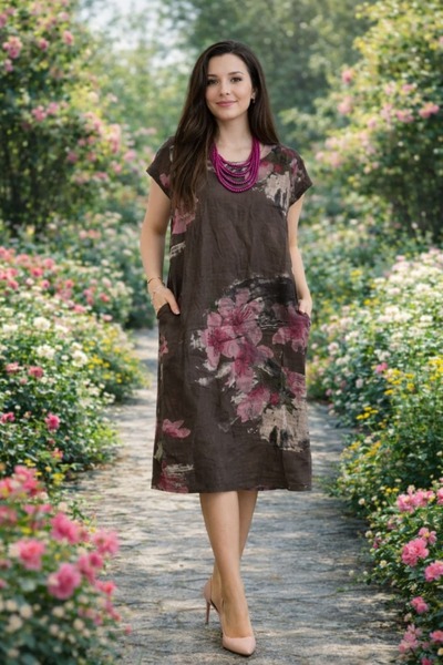 yb yağmur butik Εισαγόμενο φόρεμα καμιζόλα με πλαϊνές τσέπες