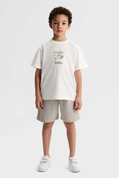 NK Tricou Elvis pentru băieți 4-8 ani Ecru