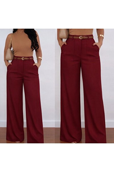 DRESSIFY WOMEN’S FASHION Γυναικείο εισαγόμενο παντελόνι κρεπ με ψηλόμεσο φαρδ...