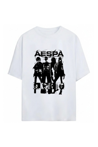SVART WEAR Aespa K-Pop Unisex Oversize 100% Cotton T-Shirt