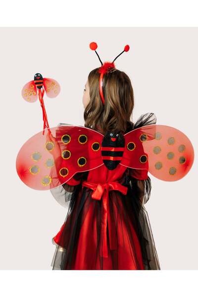 fustite cu luminite Magic Set Ladybug Wings, 3 Pieces