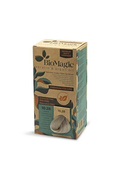 BIOMAGIC Vopsea de păr fără amoniac, Blond Perlat Gri, 10.28, 150 ml