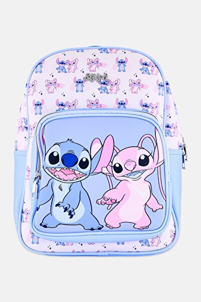 Disney Stitch Kids Girl Graphic Print Backpack, Multicolor