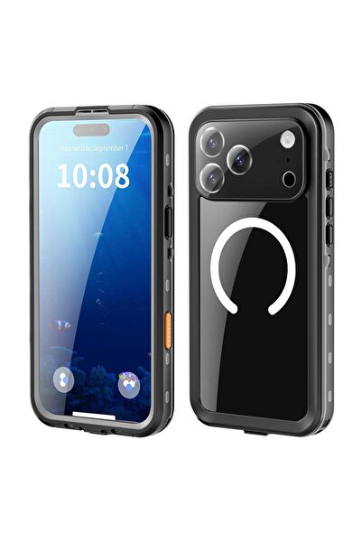 AktarMobile iPhone 17 Pro Max Uyumlu Su Geçirmez Kılıf MagSafe IP68 Waterproo...