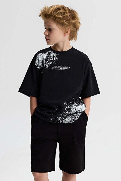 NK Boy's Spray T-Shirt 8-14 Years Black