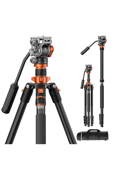 K&F CONCEPT 200cm Alüminyum Tripod (O234A7+FH-03)