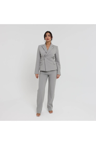 2TRENDY Classic Gray Formal Trousers