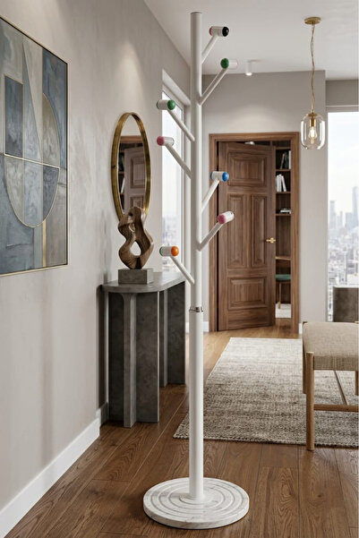 TrentonGCC Multi-Functional Metal Clothes Hanger White, 73 cm x 38 cm