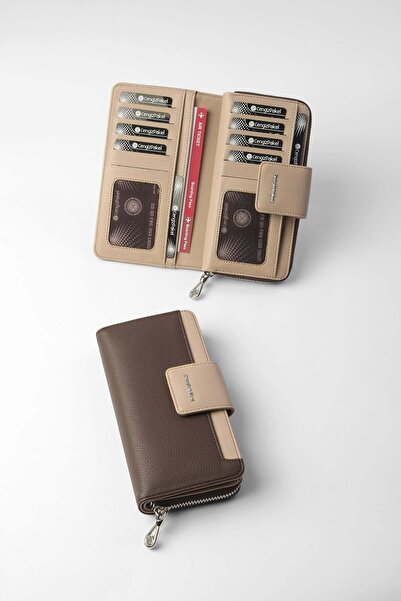 CENGİZ PAKEL Lucia Women's Wallet 65268 - Brown/Earth