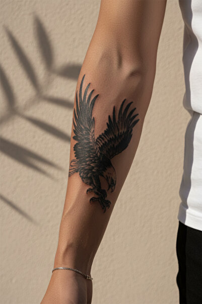 pivok Kartal Figürlü Geçici Dövme - Yarı Kalıcı ve 1 Ay Kalıcı Gerçekçi Tattoo