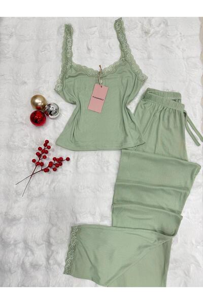 pijamaworld İP ASKILI ALTI UZUN PİJAMA