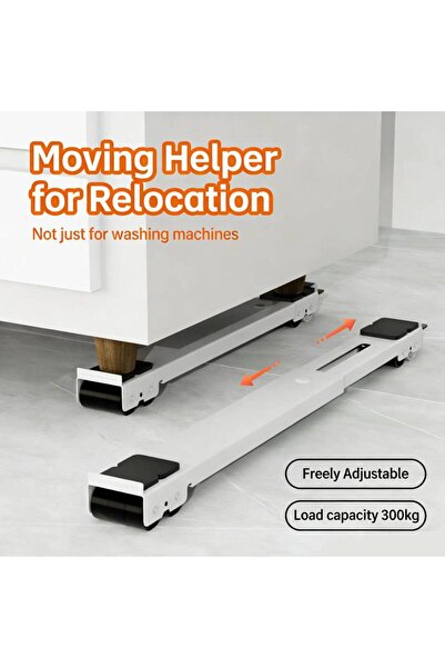 VmaxVision Washing Machine Base Stand Moving Device Wheels Adjustable Length ...