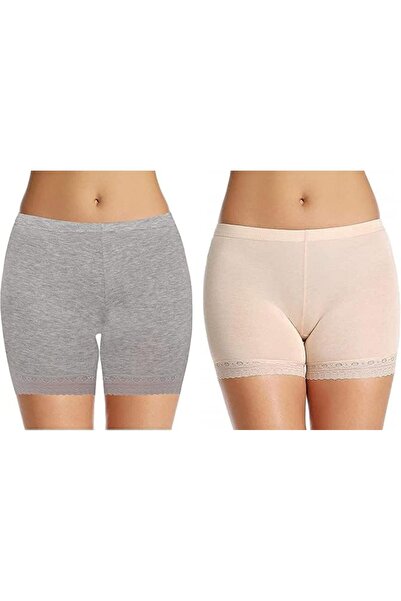 Glamroot Women's/Girl's Cotton Lycra Shorts With Lace Trim - Cycling/Safety/U...