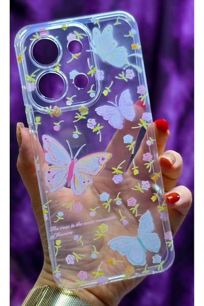 Magic Ring Redmi 15C 4g Compatible Pastel Colorful Butterflies Patterned Tran...