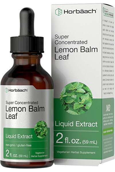 Horbäach Lemon Balm Tincture | 2 fl oz | Melissa Officinalis Leaf | Vegetaria...