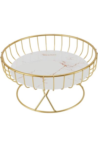 Arabest Metal Wire Fruit Basket, Gold Fruit Bowl for Kitchen Counter, Fruit H...