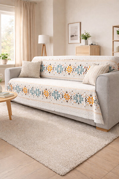 GECE HOME Çok Amaçlı Modern Bohem Kadife Koltuk Örtüsü,Çekyat Örtüsü Piknik Ö...