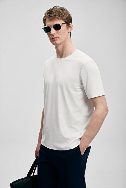 Lufian Nuvor Μοντέρνο Γραφικό T-Shirt Λευκό